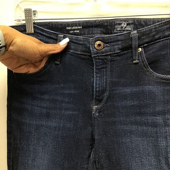 AG Adriano Goldschmied Womens Super‎ Skinny Jeans Blue Stretch Dark Legging 28 - Picture 3 of 9